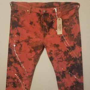 LEVI 569 JEANS NWT 42 X 32  PAINT SPLATTER PATTERN